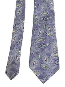 Corbata de cuello GS para hombre 100 % seda púrpura cachemira - Imagen 1 de 6