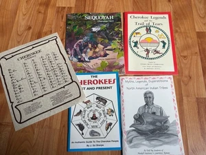 LOT Native American Cherokee Books Myths Legends Past Present Sequoyah Syllabary - Picture 1 of 7