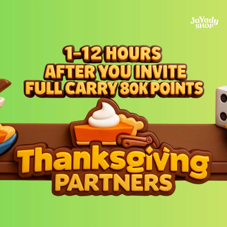Monopoly_go Partner_Event ⚡️Thanksgiving Partners ⚡️ Rush 1-12 Hours full carry - Image 1 of 1
