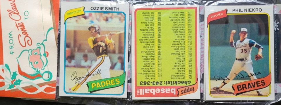 Paquete de porta tarjetas de béisbol Topps Holiday 1980 Ozzie Smith Salón de la fama (100-fr) Foto 1 de 1