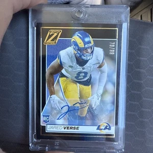 2024 Jared Verse RC Auto SP 70/99 Panini Zenith 142 Black Gold Prizm Rams - Picture 1 of 2