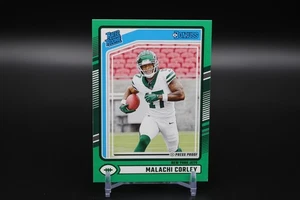 2024 Donruss Football Malachi Corley #333 Rated Rookie Press Proof Green - Bild 1 von 2