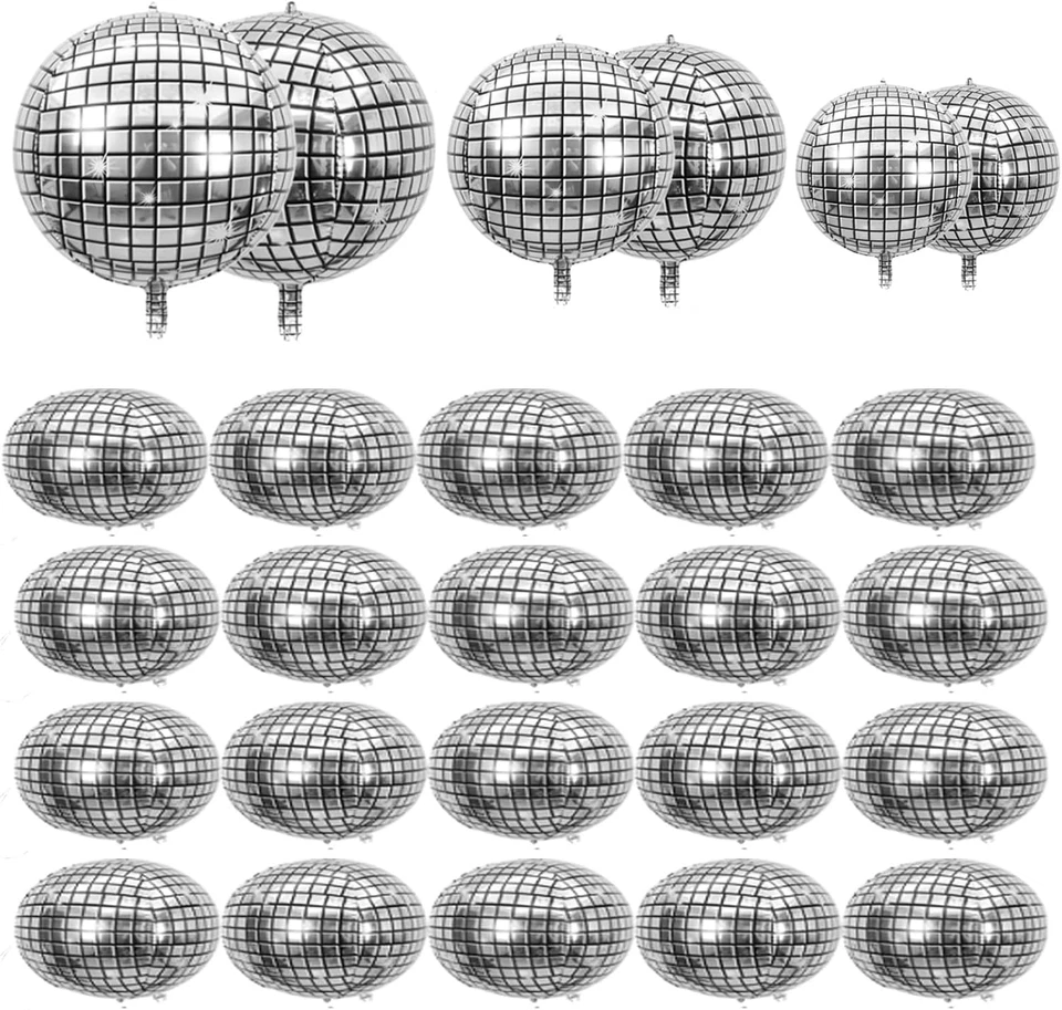 26 PIEZAS Globos Discoteca - 4D Grande Disco Diferentes Tamaños Globos 22 Pulgadas... Foto 1 de 1