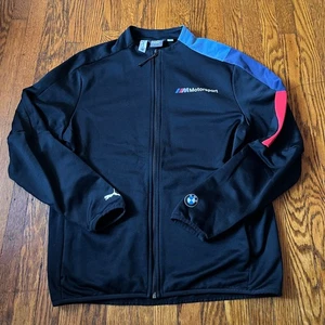 Puma BMW Motorsport Trainingsjacke Full Zip Herren Große L Schwarz Blau Rot - Bild 1 von 10