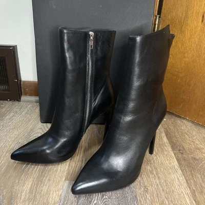 Botas femininas Tony Bianco Frappe preto como zíper tornozelo tamanho 9.5 novo na caixa $230 - Imagem 1 de 4