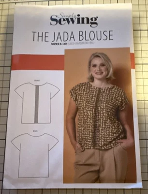 Jada Blouse Simply Sewing Pattern Misses 6 - 30 Woven Fabric Dressmaking Uncut - Image 1 of 4