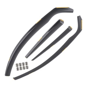 In-Channel Wind Deflectors for Nissan Qashqai 2014-2021 MK2 4pcs Black Tinted - Picture 1 of 12