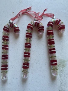Glas Zuckerstange Weihnachtsschmuck 3er Set - Bild 1 von 6