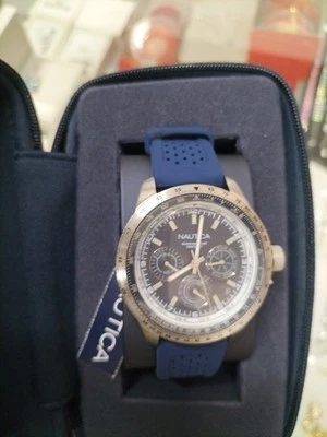RELOJ NAUTICA NAPP39S25 HOMBRE CORREA SEDA AZUL, NUEVO  Foto 1 de 4