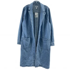 Gabardina Forever 21 azul denim plumero algodón para mujer L nueva con etiquetas - Imagen 1 de 5