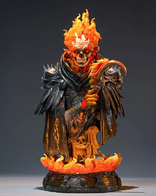 Kit Modelo Estatua Escultura Resina Busto Ghost Rider Sin Pintar/Sin Montar Foto 1 de 2