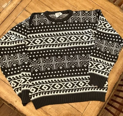 Suéter Tejido Wrangler De Colección Nordic Fair Isle Jersey Gris Para Hombre XL Foto 1 de 4