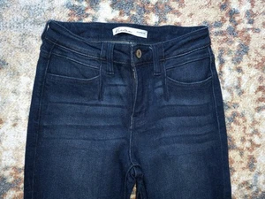 Kancan Women's Midrise Dark Wash Skinny Jeans Size 24,Blue Denim - Picture 1 of 8