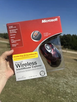 NIB Microsoft Wireless IntelliMouse Explorer M03-00069 Mouse Crimson Fire Sealed - Image 1 of 4