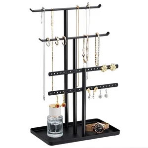 Organizer Portagioie, 12,5" Alto Metallo Robusto, Portagioie a 3 Livelli per N... - Foto 1 di 9