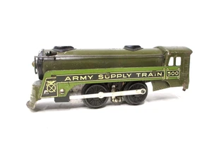 Marx 500 Army Supply Loco OD Preguerra calibre O X7388 - Imagen 1 de 8