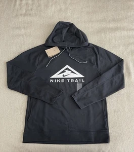Men Nike Trail Magic Hour Hoodie PO Sweatshirt Black White Sz Medium DV9324-010 - Picture 1 of 5