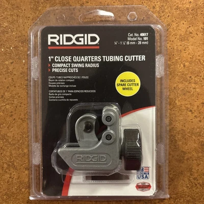 RIDGID 101 1/4-Inch to 1-1/8-Inch CLOSE QUARTER TUBING CUTTER (40617)-NEW SEALED - Image 1 of 2