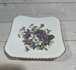 Royal Adderley Bone China Floral Quadrat Butter Pat Teebeutel Halter Schale 4" - Bild 1 von 4