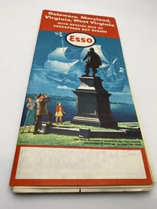 1957 Map of Delaware, Maryland, Virginia and West Virginia / Esso - Picture 1 of 9