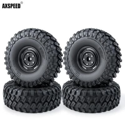 AXSPEED 1.9" Mud Reifen Tire OD 123mm& Beadlock Felgen Wheel Für 1:10 RC Crawler - Bild 1 von 4
