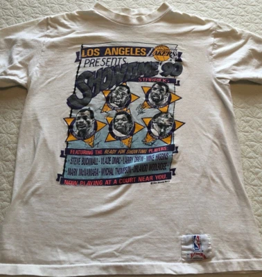 Los Angeles Lakers Showtime Team 1990 Camiseta Hombre Talla Med, Nutmeg Mills De Colección Foto 1 de 4