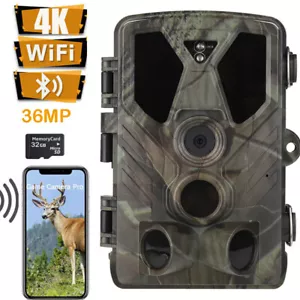 36MP/4K Wildkamera WLAN mit Nachtsicht Bewegungsmelder 940nm Bluetooth APP Handy - Bild 1 von 16