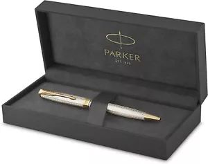 Parker Sonnet Mistral Ballpoint Pen Sterling Silver & Gold Trim New In Box - Picture 1 of 7
