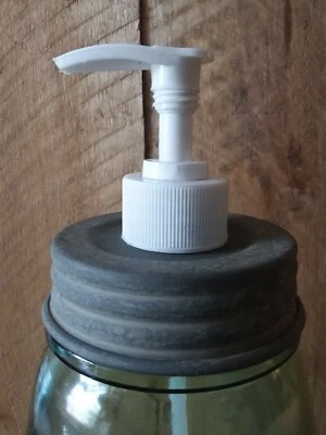 Kit de bomba y tapa dispensadora de loción de jabón Mason Jar primitivo granja cocina baño Foto 1 de 4