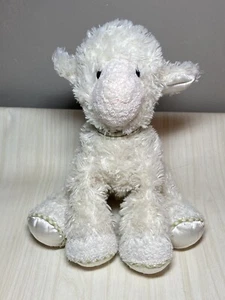 Douglas LAMB Cuddle Toy Gingham Satin Feet Plush Stuffed Animal 11" Floppy Sheep - Picture 1 of 11