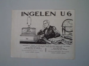 advertising Pubblicità 1931 RADIO INGELEN U 6 - Bild 1 von 1