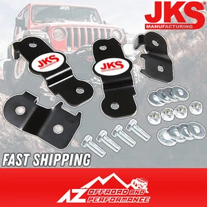 JKS Front & Rear Brake Line Relocation Brackets fits 2007-2018 Jeep Wrangler JK - Picture 1 of 3