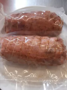 Kaninchen Rollbraten 2 Stück ca.900g-1000g 28€/kg fertig gewürzt! Salz / Paprika - Bild 1 von 5