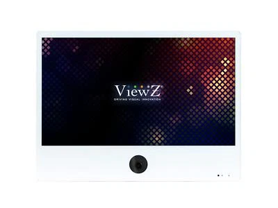 ViewZ VZ-PVM-I2W3N 23.6in 1920x1080 IP Based Public View Monitor w 2MP Cam/White - Image 1 of 4