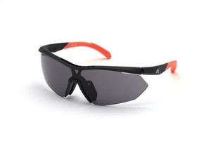 Adidas SP0016 02A Matte Black Plastic Half-Rim Sunglasses Frame 145-135 Global F - Picture 1 of 3