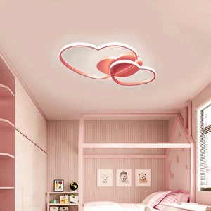 Modern Acrylic LED Chandelier Lamp Heart Shaped Flush Mount Lamp Ceiling Light - Picture 1 of 12