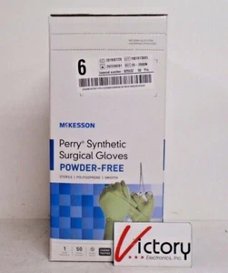 New McKesson (20-2060N) - Perry Synthetic Surgical Gloves Powder Free - Size 6 - Picture 1 of 9