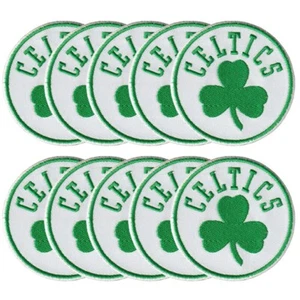 10 pcs Boston Celtics Basketball Logo Size 2.8"x2.8" Sew Iron on Patch Craft DIY - Picture 1 of 12