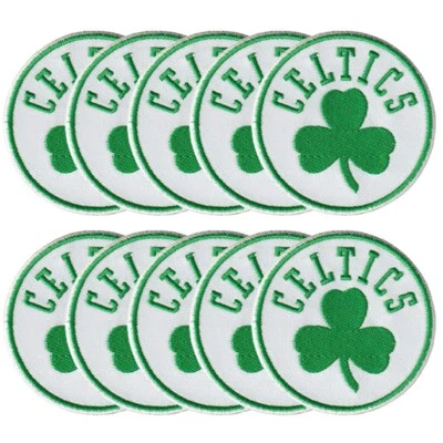 10 pcs Boston Celtics Basketball Logo Size 2.8"x2.8" Sew Iron on Patch Craft DIY