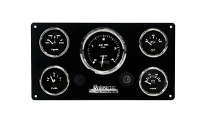 UNIVERSAL Black Boat Engine Instrument Panel - Made in USA - Picture 1 of 4