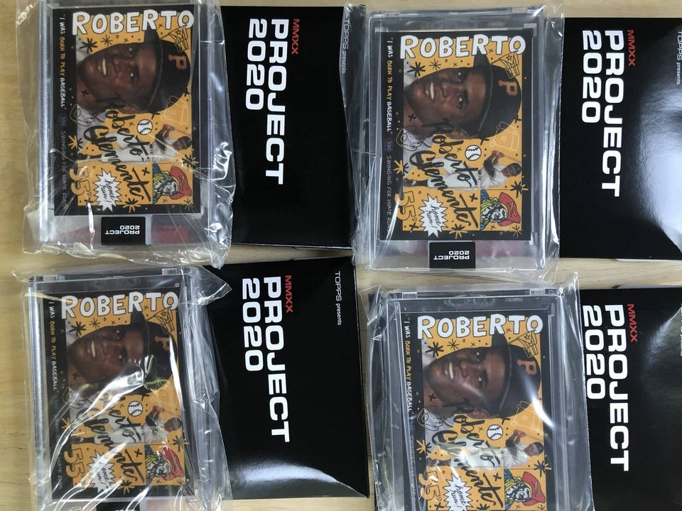Lot Of 4 Topps Project 2020 #110 - Roberto Clemente by Sophia Chang PR 12,077 - Image 1 of 4