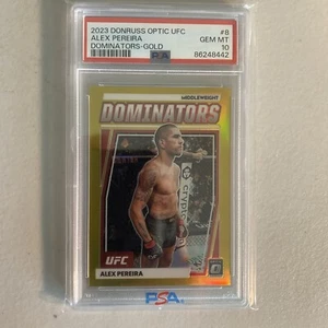 Optic Alex Pereira Gold Dominators 2023 PSA 10 - Imagen 1 de 4