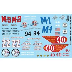 Gofer 11082 Old Vintage Dirt Track Racers Decal Sheet for model cars 1/24 / 1/25 - Picture 1 of 1