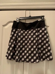 New Nike Dri-FIT Club Printed Black/White Tennis Skort Women’s Size M - Picture 1 of 5