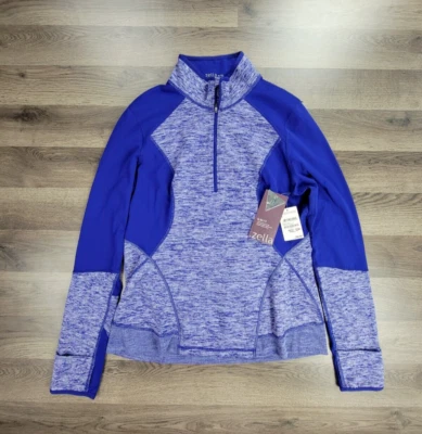 Zella Jacket Size XL Blue Long Sleeve 1/4 Zip Stretch Yoga Gym Womens NWT $78 - Image 1 of 4