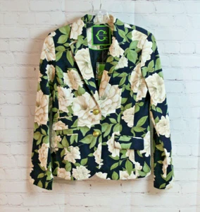 A ~ NWT ~ C Wonder Women's Blazer Jacket - Garden Floral Print Sz 6 - Picture 1 of 10