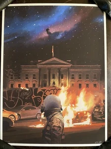 Impresión artística The White House Is On Fire Scott Listfield Washington D.C. America EE. UU. - Imagen 1 de 11
