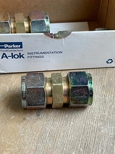 5/8" OD Tube Steel Double Ferrule Union Fitting Parker 10sc10-s - Picture 1 of 2