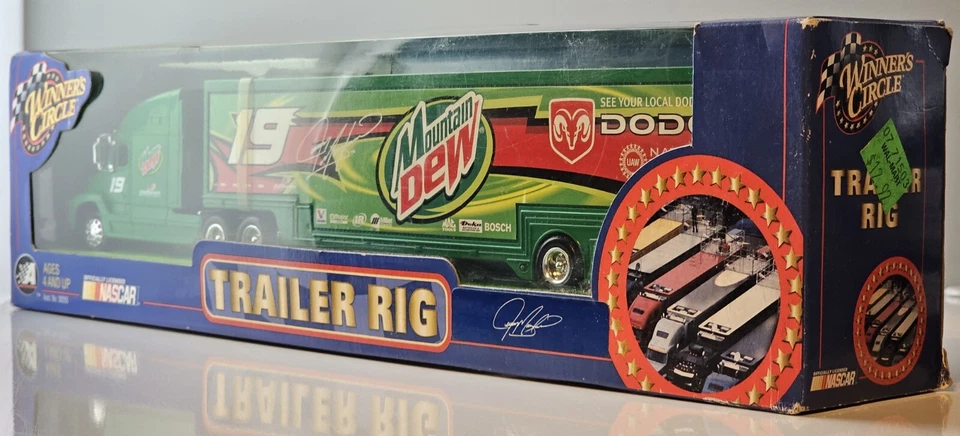 NASCAR 19 Jeremy Mayfield Mountain Dew Dodge Semi Diecast 2002 1 64 Rig