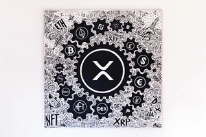Modernes Krypto-Gemälde - XRP/Ripple -WIRD IN 14 TAGEN GEFERTIGT UND GELIEFERT! - Bild 1 von 1